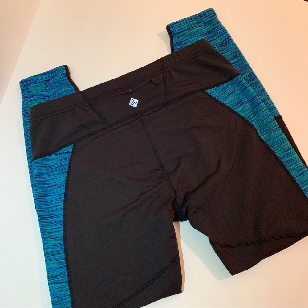 Prana leggings workout pants drawstring 3/4